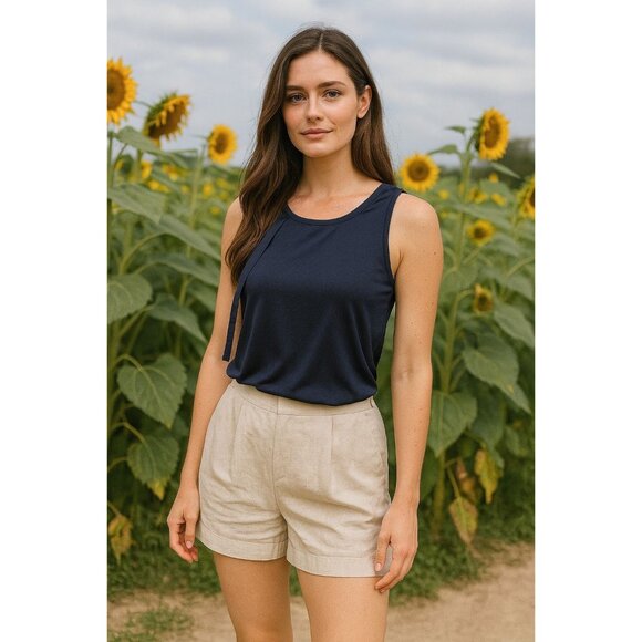 Helmut Lang Women’s Top Navy XS Minimalist Chic Normcore Athleisure Quiet Luxury - Picture 3 of 12